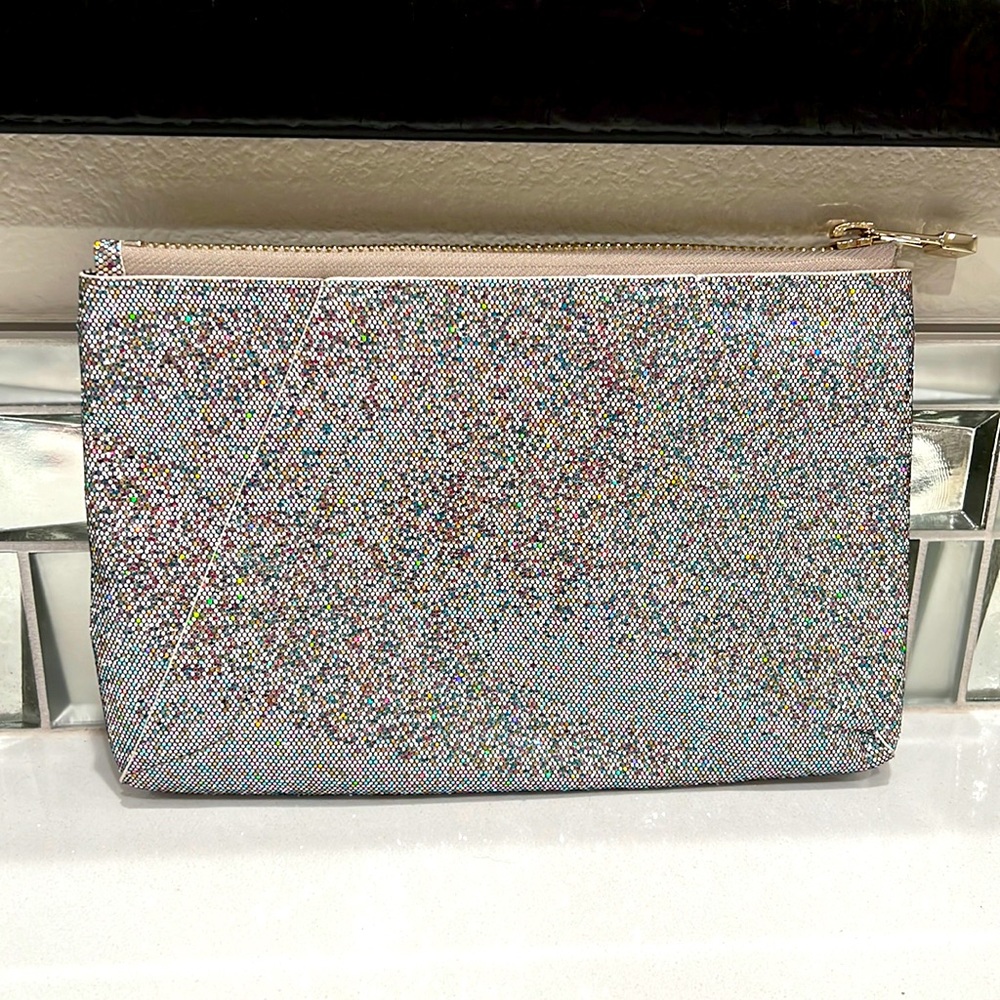 Halston Heritage Glittery Party Clutch w Gold Tone Hardware